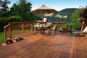 Beautiful redwood deck